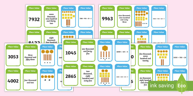 👉 4-Digit Place Value Go Fish Style Activity - Maths Games - Primary