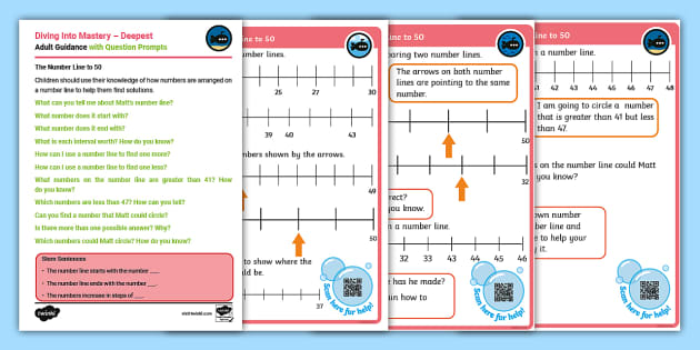 👉 Year 1 Diving into Mastery: Step 6 The Number Line to 50