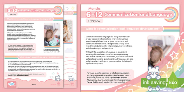 6-12 Months Communication and Language Overview - Twinkl