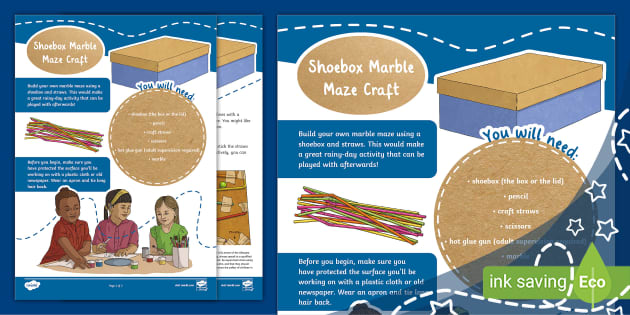 Shoebox Marble Maze Craft (Ages 7 11) (teacher made)