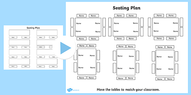 Classroom Seating Plan Template Table, Round Table Seating Chart Template