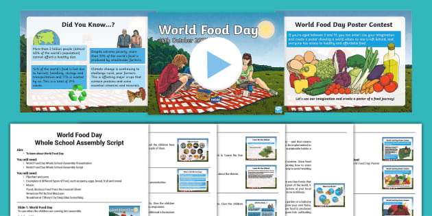 Upper Primary World Food Day Assembly Pack (teacher made)