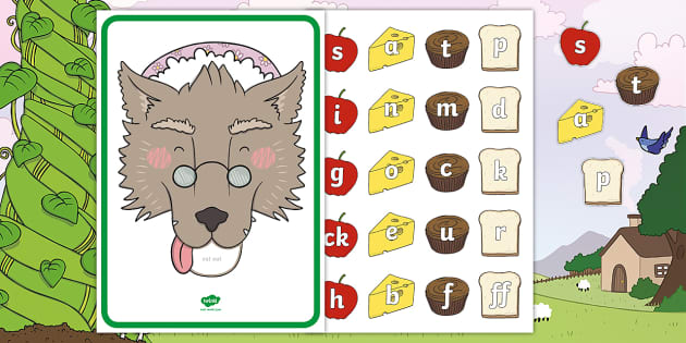 Feed the Wolf Phase 2 Phonics Game