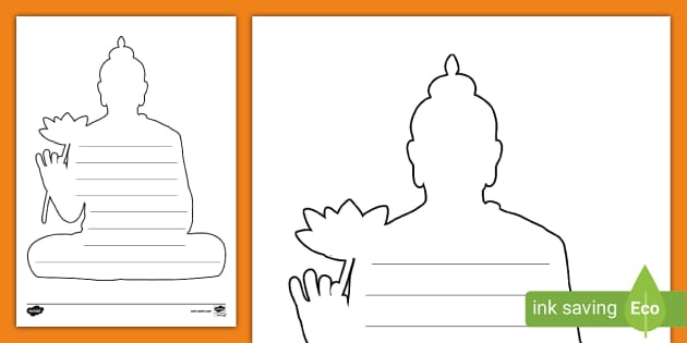 Buddha Writing Template (teacher made) - Twinkl