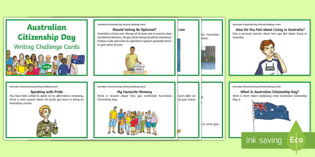 3-6 Australian Citizenship Day Writing Challenge Cards