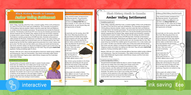 Black History Month in Canada: Amber Valley Settlement