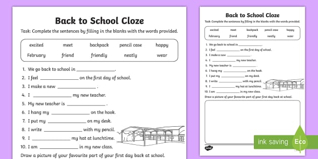 back-to-school-cloze-worksheet-teacher-made-twinkl