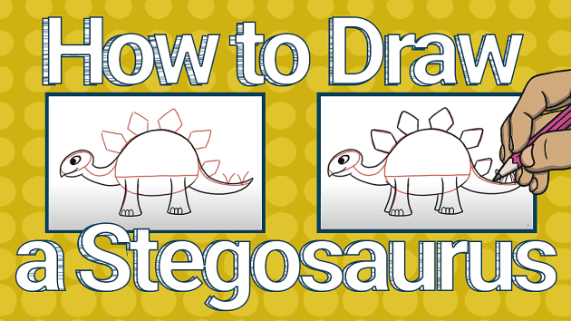 How to Draw a Stegosaurus | Twinkl Kid's TV (teacher made)