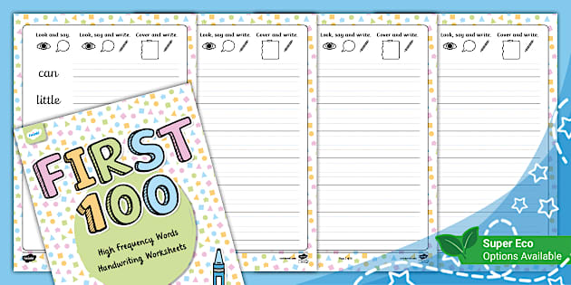 First 100 High Frequency Words Handwriting Worksheets (Right-Handed) first-100-high-frequency-words-handwriting-worksheets-right-handed