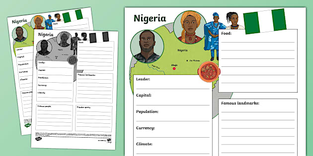 KS2 Nigeria Fact File Template - Twinkl Primary - Twinkl