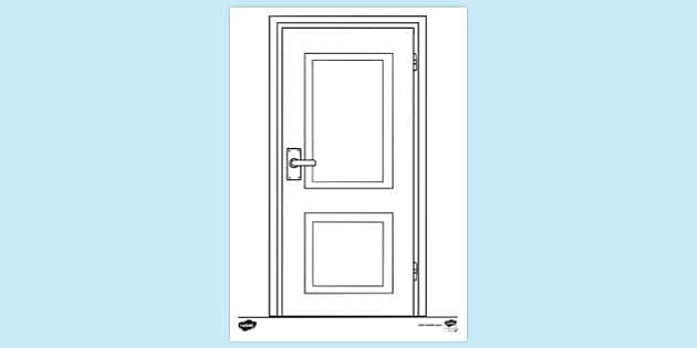 FREE! - Door Colouring Sheet | Colouring Pages - Twinkl