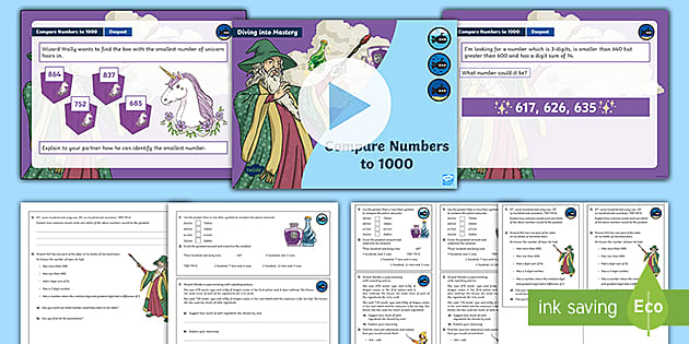 year-3-diving-into-mastery-compare-numbers-to-1-000-teaching-pack