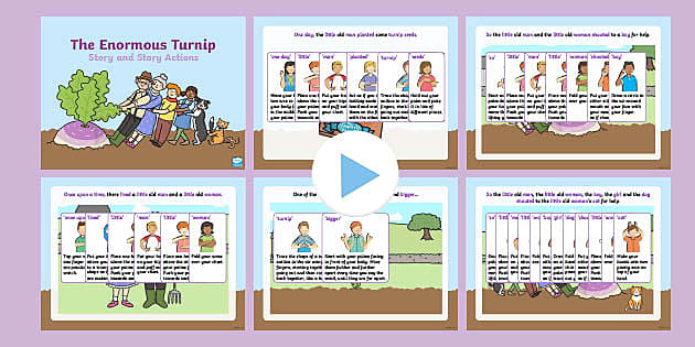 The Enormous Turnip Story Map Powerpoint With Story Actions