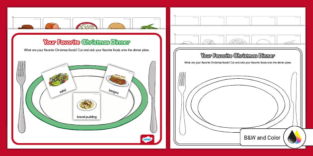 Christmas Cutting and Sticking (Activity Sheet). - Twinkl