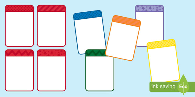 👉 Flashcard Template Pack and Editable Index Cards