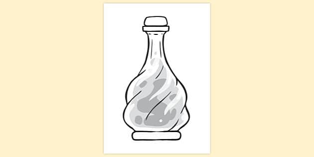 glass bottle coloring page