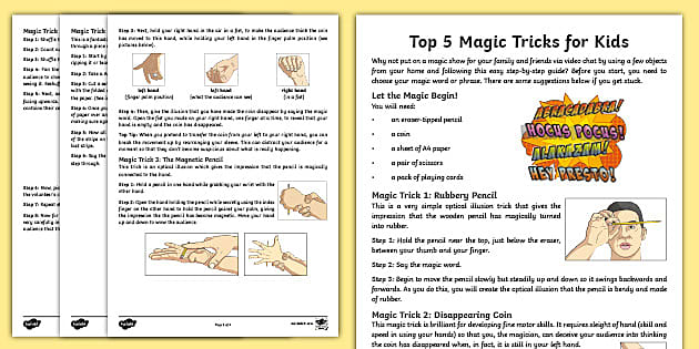75 Magic Tricks for Beginners or Kids. S & E TEACHERS EDITION Magic Tricks Kit 