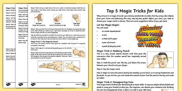 Easy Magic Tricks For All Ages, Card Games