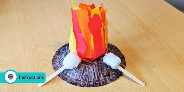 Campfire Handprint Kit – Printables by The Craft-at-Home Family