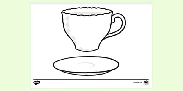 plastic cup coloring page