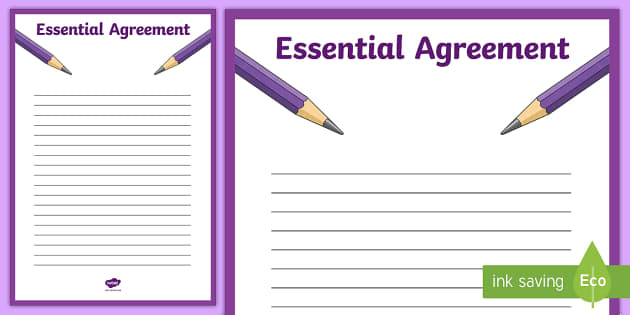 Classroom Essential Agreement Display Poster - Twinkl