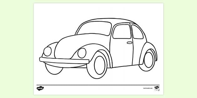 vw beetle coloring page