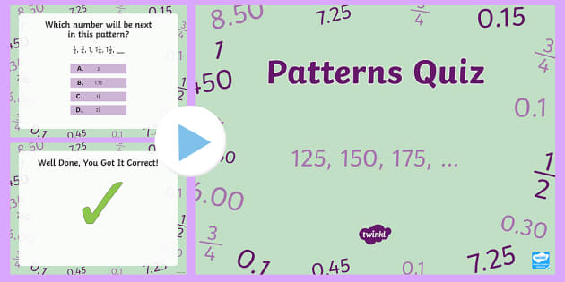 Year 5 Patterns Quiz PowerPoint-Australia (teacher made)