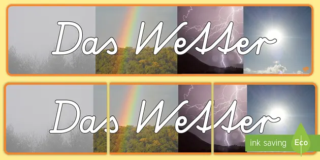 Das Wetter Banner für die Klassenraumgestaltung - Weather Photo