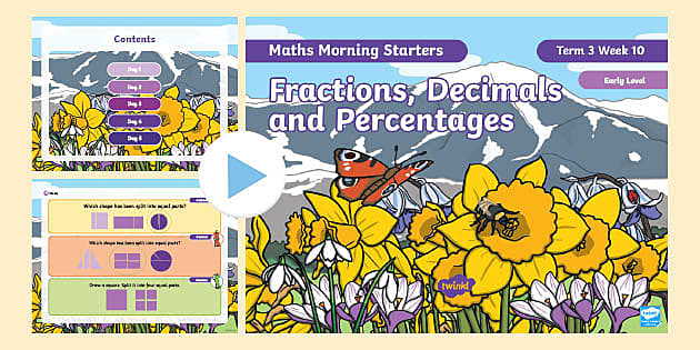 Maths Morning Starters Early Level Term 3 Week 10 PowerPoint