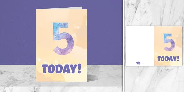 5 Today Card | Twinkl Party (teacher made) - Twinkl
