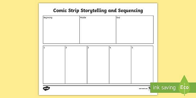 Ink Stain Cartoon Porn Comics - Comic Strip Storytelling and Sequencing Template - Twinkl