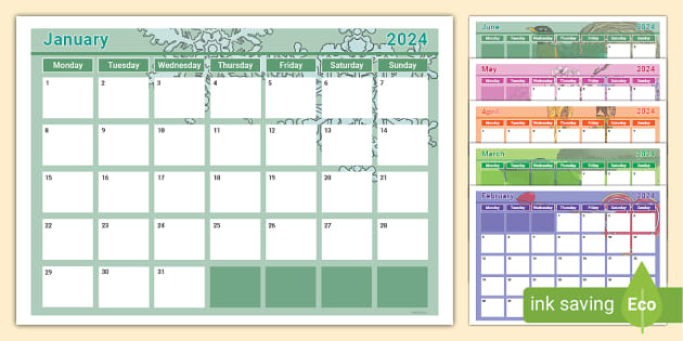 Blank Planning Template 2024 Calendar (teacher made) Blank Planning Template 2024 Calendar (teacher made)