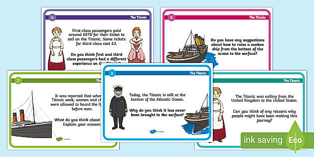 Titanic Discussion Questions - Blether Stations - Twinkl