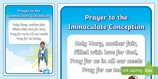 Feast of the Immaculate Conception Prayer (teacher made)