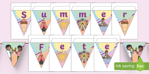 Summer Fete Display Bunting - Twinkl - KS1 (teacher made)