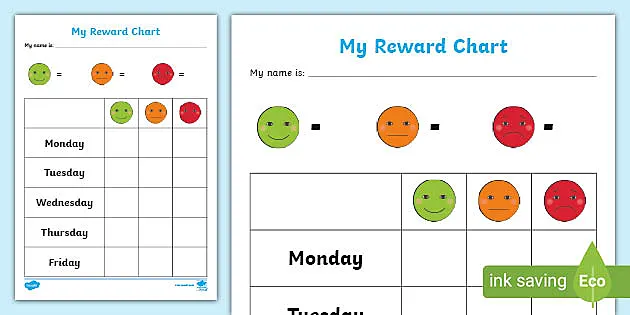 Older childs reward chart Incentives/goals/school sen My Responsibility Chart 