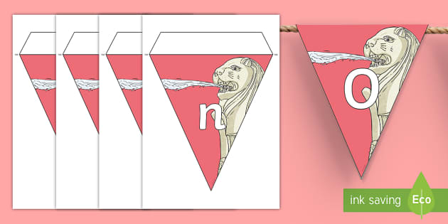 #OneNationTogether Merlion Display Bunting (teacher made)