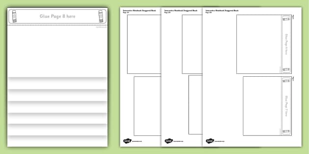 Printable Interactive Notebook Template - Staggered Book