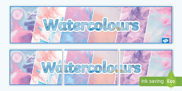 Watercolour Display Lettering Watercolours Photo Display Banner