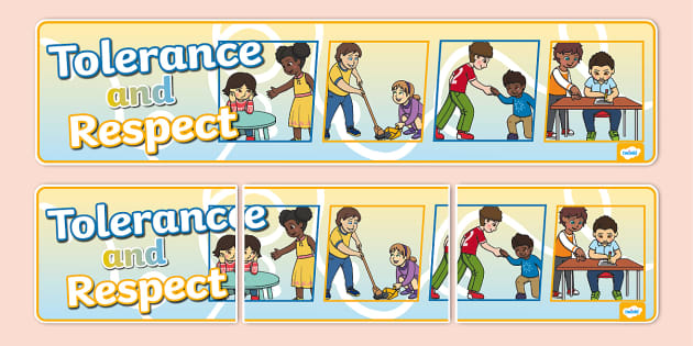 Tolerance and Respect Display Banner (teacher made) - Twinkl