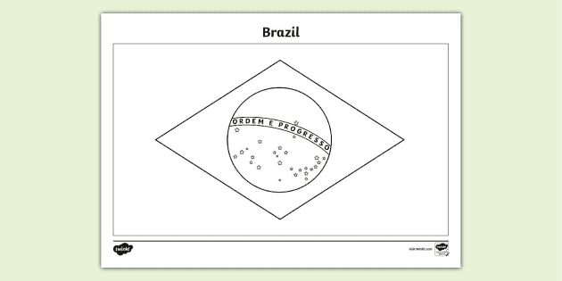 brazilian flag coloring page