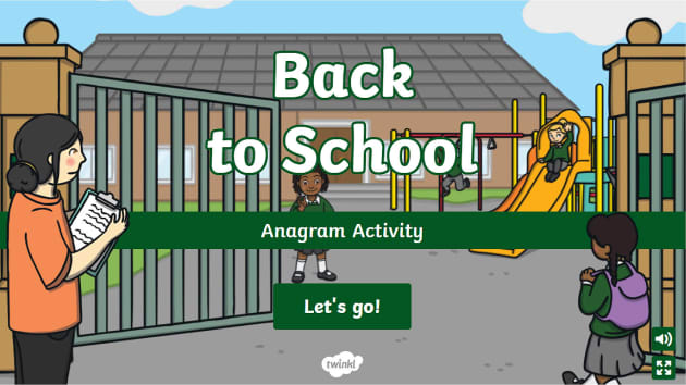 Back to School Anagram Interactive Puzzle Game - Twinkl