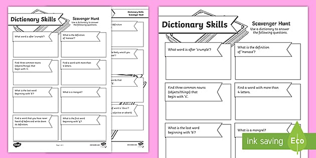 assignment on searching in dictionary level 2