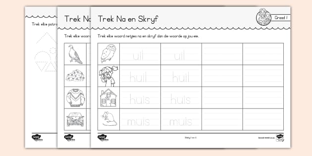 Graad 1 Klanke Handskrif En Lettervorming Ui (teacher Made)