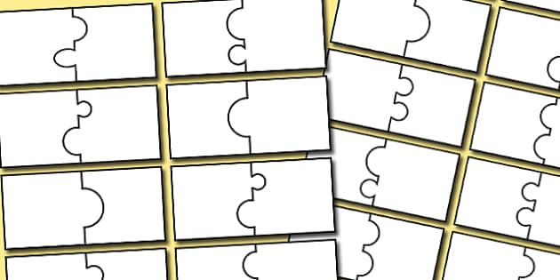 30 piece printable blank jigsaw  Puzzle pieces, Puzzle piece template,  Blank puzzle pieces