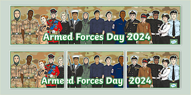 Armed Forces Day 2024 Display Banner (teacher made) - Twinkl