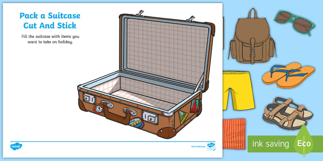 Pack a Suitcase Cut and Stick Activity - Teaching Resources