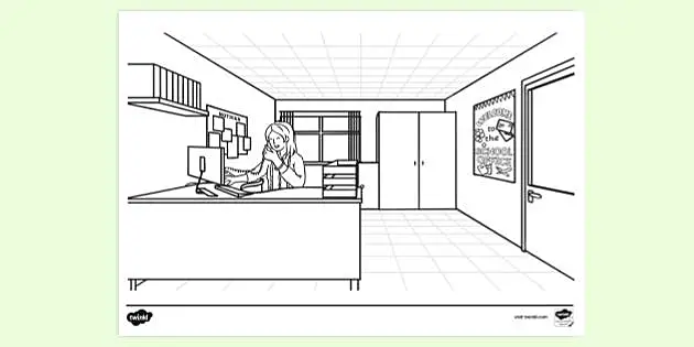 FREE! - Office Colouring Sheet | Twinkl Resources - Twinkl