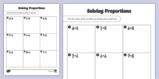 solving proportions homework