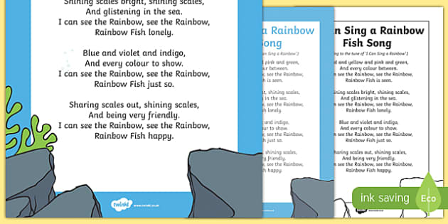FREE! - I Can Sing a Rainbow Fish - Rainbow Song For Preschoolers